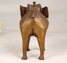 Beautiful Tribal Art Brass Elephant Statue for Home Decor