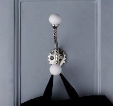 Solid White Ceramic Iron Heavy Duty Wall Hook-EHG-44