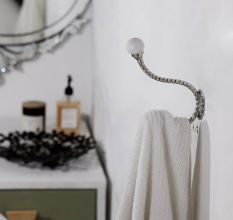 Solid White Ceramic Iron Heavy Duty Wall Hook-EHG-44