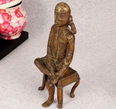 Tribal Art Brass Sai Baba Statue for Prayer Room