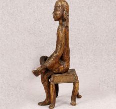 Tribal Art Brass Sai Baba Statue for Prayer Room