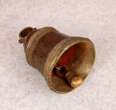 Brown Finish Brass Hanging Bell for Prayer Room