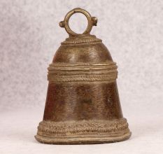 Brown Finish Brass Hanging Bell for Prayer Room