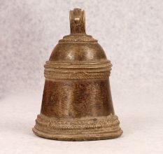 Brown Finish Brass Hanging Bell for Prayer Room