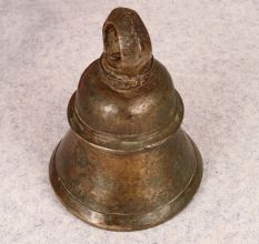 Vintage Handmade Brass Hanging Bell for Temple