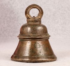 Vintage Handmade Brass Hanging Bell for Temple