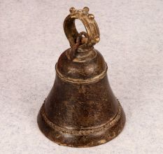 Handcrafted Brown Finish Hanging Bell Made of Brass
