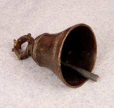 Handcrafted Brown Finish Hanging Bell Made of Brass
