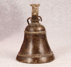 Handcrafted Brown Finish Hanging Bell Made of Brass