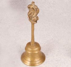 Vintage Brass Garuda Brass Bell in Brown Finish for Prayer