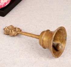 Vintage Brass Garuda Brass Bell in Brown Finish for Prayer