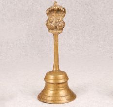 Vintage Brass Garuda Brass Bell in Brown Finish for Prayer