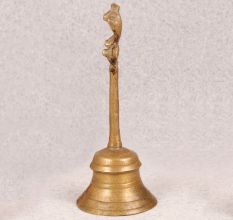Vintage Brass Garuda Brass Bell in Brown Finish for Prayer