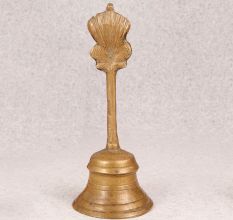 Vintage Brass Garuda Brass Bell in Brown Finish for Prayer