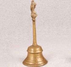 Vintage Brass Garuda Brass Bell in Brown Finish for Prayer
