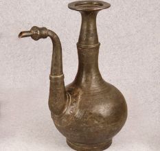 Islamic Art Engraved Copper Aftaba Pot for Collection