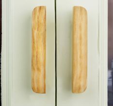 Handmade Natural Wooden Door Handles 6 Inch 1 Pair