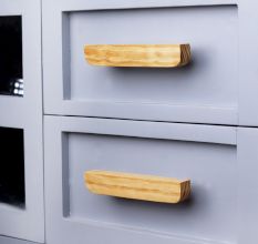 Handmade Natural Wooden Door Handles 6 Inch 1 Pair