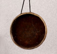 Vintage Handmade Bell Metal Gong in Tibetan Art