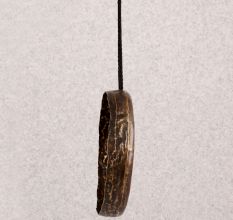 Elegant Brown Bell Metal Gong in Tibetan Art for Decor