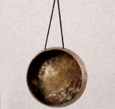 Finest Bell Metal Tibetan Gong in Antique Brown Finish