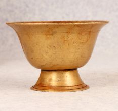 Vintage Handcrafted Brass Kumkum Bowl for Prayer Room