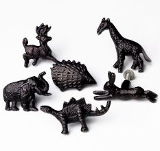 Antique Animals Iron Cabinet Knobs 6 Pieces