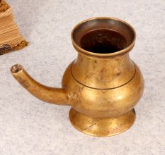 High-Quality Brass Sagar Water Pot with Spout for Decor