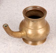Indian Vintage Brass Water Pot with Spout for Temple