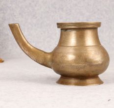 Indian Vintage Brass Water Pot with Spout for Temple