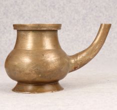 Indian Vintage Brass Water Pot with Spout for Temple
