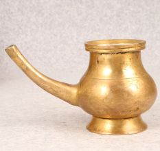 Used Finest Brass Handmade Water Pot with Spout for Decor