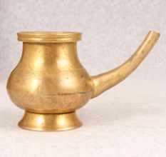 Used Finest Brass Handmade Water Pot with Spout for Decor