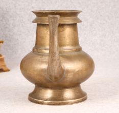 Brown Handmade Water Pot with Spout Made of Brass