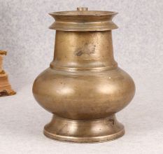 Brown Handmade Water Pot with Spout Made of Brass