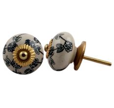 Night Forest Floral Dresser Knob