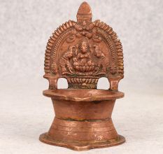 Indian Finest Brass Gajlaxmi Oil Lamp for Home Decor