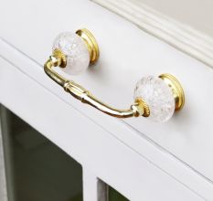 Clear Bubble Glass Bridge Handle