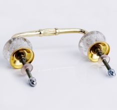 Clear Bubble Glass Bridge Handle