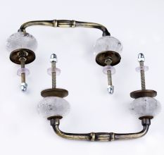 Bubble Clear Glass Bridge Handle