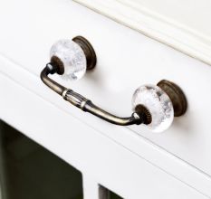 Bubble Clear Glass Bridge Handle