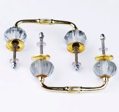 Clear Melon Glass Bridge Handle