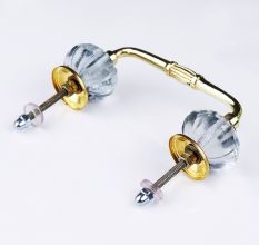 Clear Melon Glass Bridge Handle
