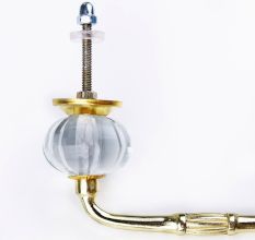 Clear Melon Glass Bridge Handle