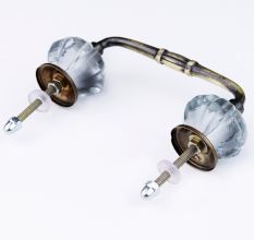 Handmade Clear Melon Glass Bridge Handle