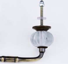 Handmade Clear Melon Glass Bridge Handle