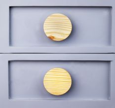 Round Natural Wooden Dresser Knob