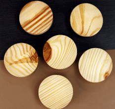 Round Natural Wooden Dresser Knob