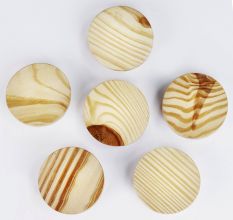 Round Natural Wooden Dresser Knob