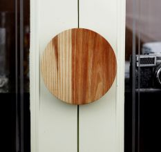 Round Natural Wooden Dresser Handle (6 Inch)